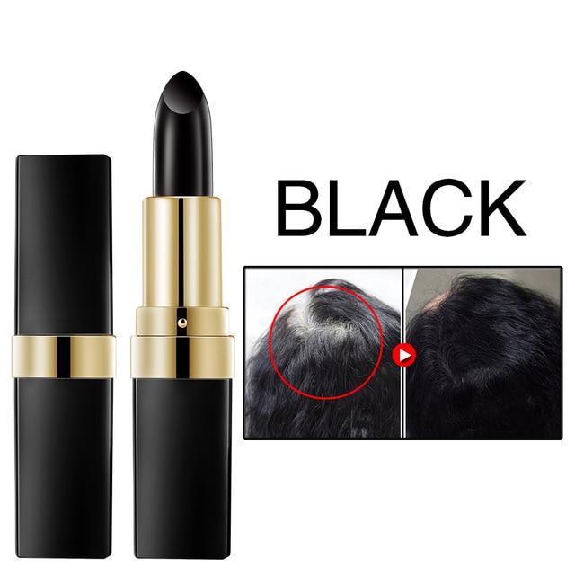 3.8g Hair Dye Stick for Quick Gray Coverage - Unisex, Brown and Black