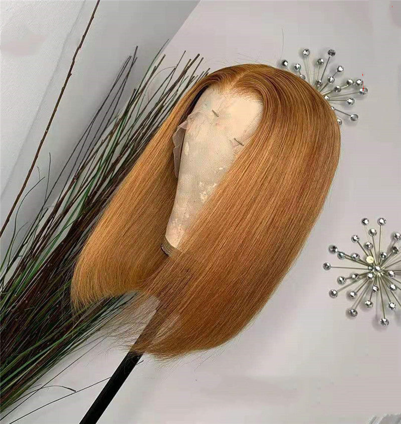 Lace Forehead Human Hair Wig, 13x4, Brown Blonde Color - 10, 12, 14 Inches