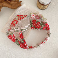 Women's fashion simple embroidery flower headband