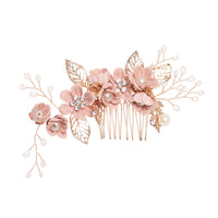 Coiled Hair Flower Styling Comb/Pins, Flower Hairpins/Hair Combs for Brides/Women