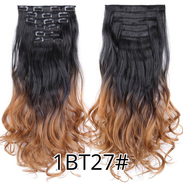 Leeons 22" Body Wave Clip-In Synthetic Hair Extensions