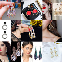 Layered C-Shaped Triple Circle Earrings