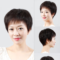 Full Pixie Cut Wig for Women, Short, Real Human Hair