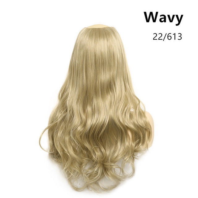 Wavy U Part Clip-In Hair Extensions for Women