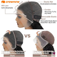 4C kinky Edges Wig Natural Hairline Bleached Knots Straight Human Hair Wigs 13x4 HD Lace Frontal Wig Glueless Wigs Human Hair Sweet T 52