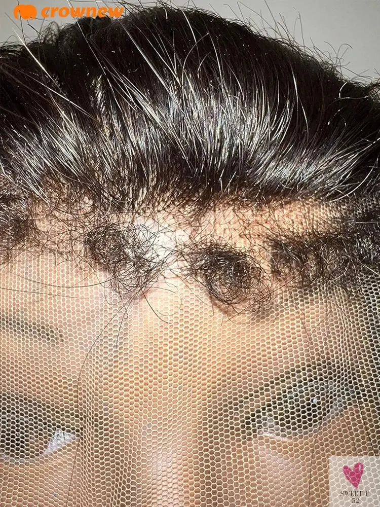 4C kinky Edges Wig Natural Hairline Bleached Knots Straight Human Hair Wigs 13x4 HD Lace Frontal Wig Glueless Wigs Human Hair Sweet T 52