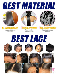 4C kinky Edges Wig Natural Hairline Bleached Knots Straight Human Hair Wigs 13x4 HD Lace Frontal Wig Glueless Wigs Human Hair Sweet T 52
