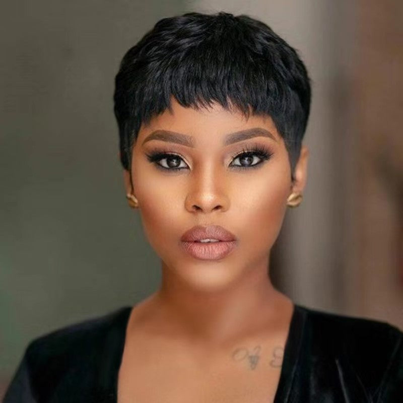 European And American Short Pixie Cut Synthetic Wig for Women