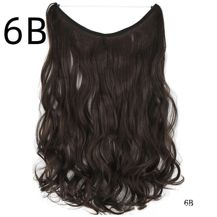 Invisible Wire Hair Extension - Long Curly Synthetic Hair Extension for Woman
