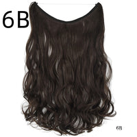 Invisible Wire Hair Extension - Long Curly Synthetic Hair Extension for Woman