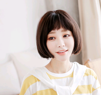 New Women's Bobo Wig - Realistic Short Straight Hair with Bangs