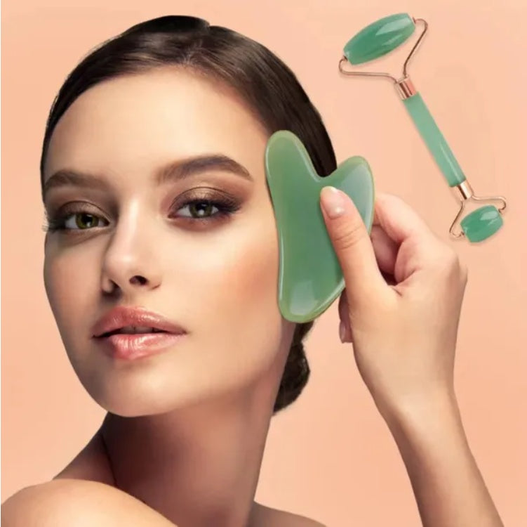 Gua Sha Facial Tool Set, 2 Pieces (Resin)