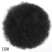Kinky Curly Large Afro Fluffy Hair Piece and Micro-Curly Wig Hair Piece - 2 Sizes