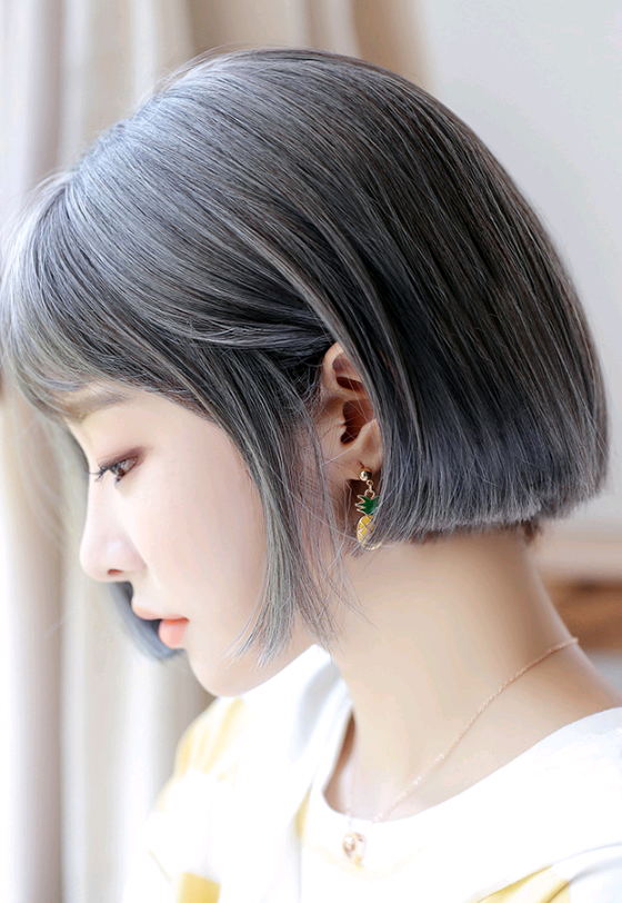 New Women's Bobo Wig - Realistic Short Straight Hair with Bangs