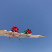 Handmade Beaded Strawberry Crystal Earrings