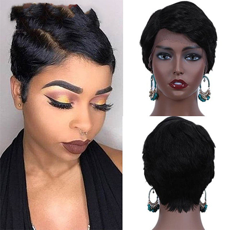 European And American Short Human Hair Wig for Women, Daily Use