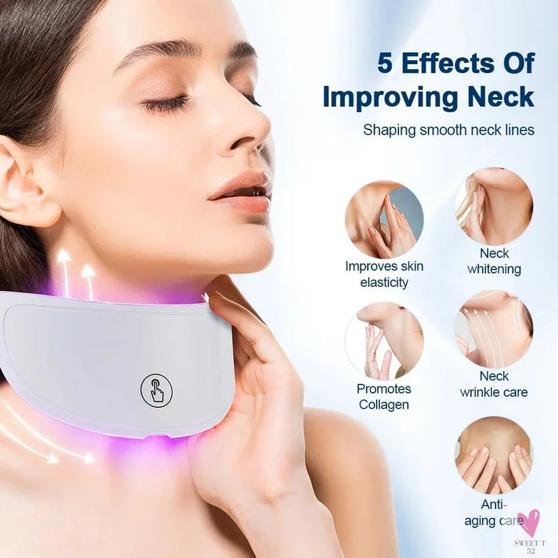 7 Colors Led Facial Mask With Neck Red Light Therapy Mask For Skin Tightening Lifting Anti-aging Bio-Light Beauty Whitening Home SWEET T 52