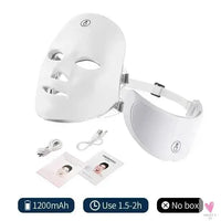 7 Colors Led Facial Mask With Neck Red Light Therapy Mask For Skin Tightening Lifting Anti-aging Bio-Light Beauty Whitening Home SWEET T 52