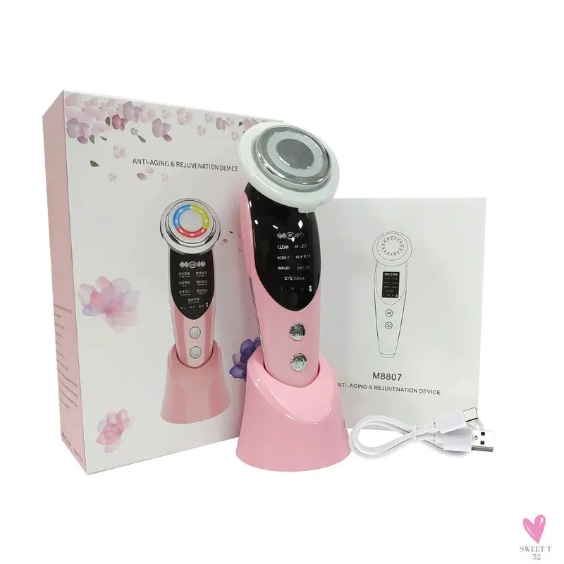7 in 1 Face Lifting Device EMS Microcurrent Skin Rejuvenation LED Facial Neck Firming Massager Face Beauty Care Apparatus Sweet T 52
