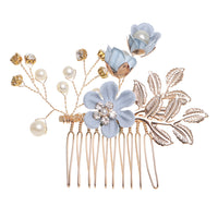 Coiled Hair Flower Styling Comb/Pins, Flower Hairpins/Hair Combs for Brides/Women