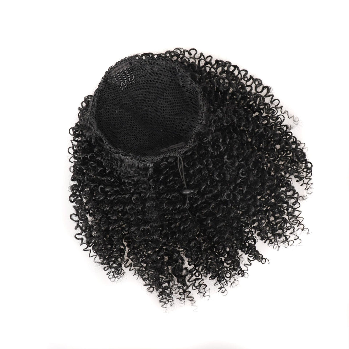 Drawstring Hair Bundle With Afro Kinky Curly Black Hair Extensions