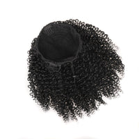 Drawstring Hair Bundle With Afro Kinky Curly Black Hair Extensions