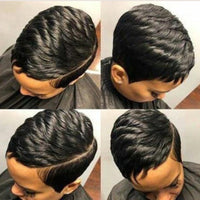 New Black/Wine Red/Blonde Short Hair Trend - Fluffy Wig for Women, Daily Use