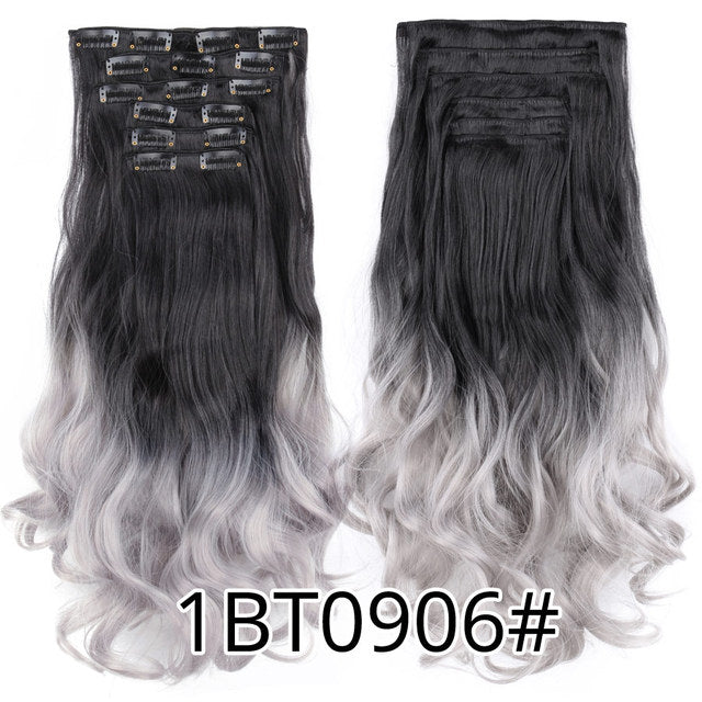 Leeons 22" Body Wave Clip-In Synthetic Hair Extensions