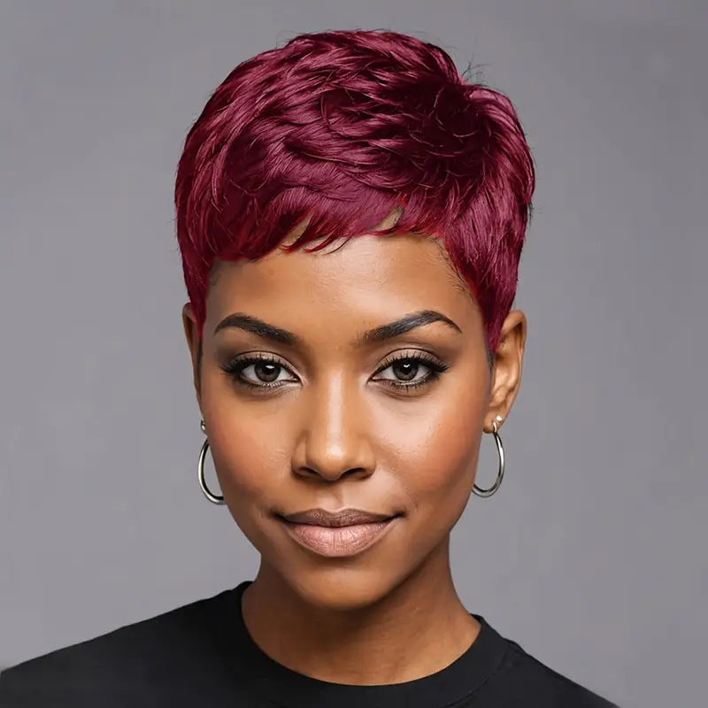 Women's Short, Curly, Pixie Cut, High-temperature Wigs for Daily Wear