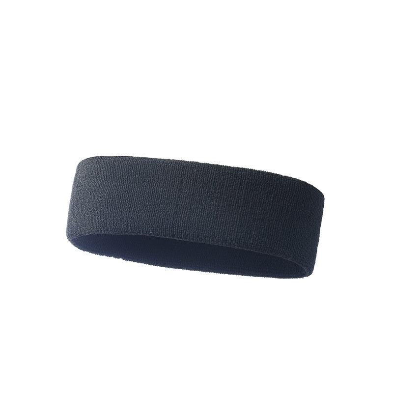 Wide Sports Anti-Sweat Headband with Elastic, Solid Colors