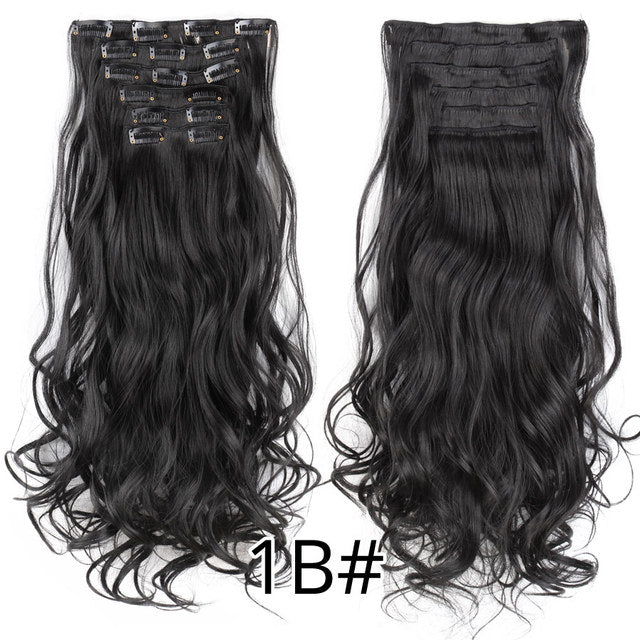 Leeons 22" Body Wave Clip-In Synthetic Hair Extensions