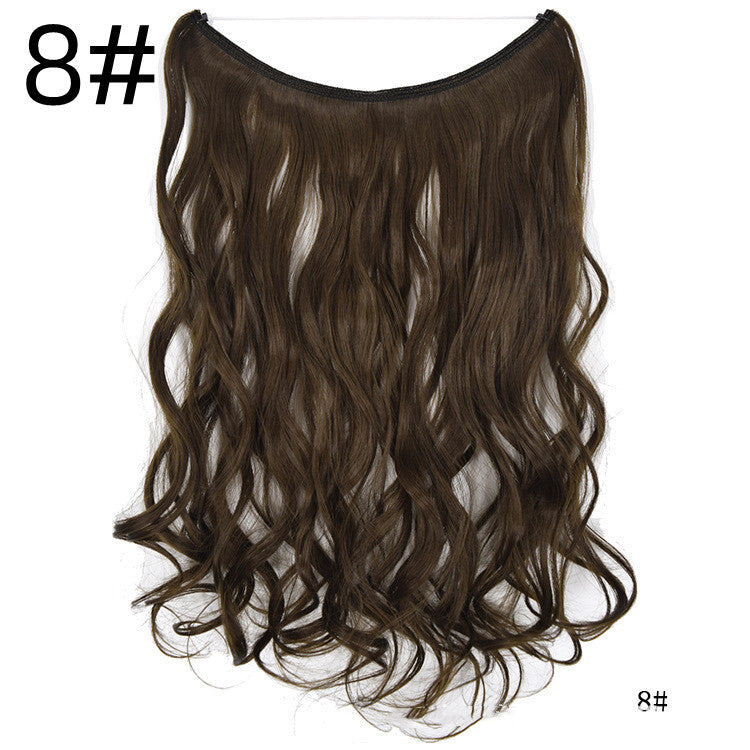 Invisible Wire Hair Extension - Long Curly Synthetic Hair Extension for Woman