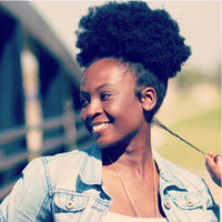 Kinky Curly Large Afro Fluffy Hair Piece and Micro-Curly Wig Hair Piece - 2 Sizes