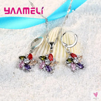 925 Sterling Silver Color Pendant Necklace/Earrings, Romantic Ethnic Style Windmill Shape  for Women & Girls SWEET T 52