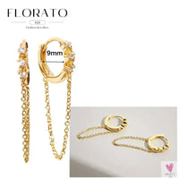 925 Sterling Silver Long Chain Tassel Drop Earrings for Women - Crystal Zircon Star Perforation Earrings, Fine Jewelry SWEET T 52