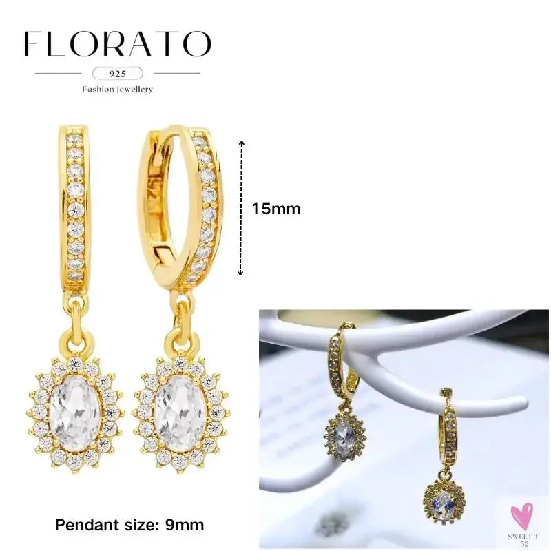 925 Sterling Silver Long Chain Tassel Drop Earrings for Women - Crystal Zircon Star Perforation Earrings, Fine Jewelry SWEET T 52