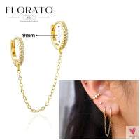 925 Sterling Silver Long Chain Tassel Drop Earrings for Women - Crystal Zircon Star Perforation Earrings, Fine Jewelry SWEET T 52