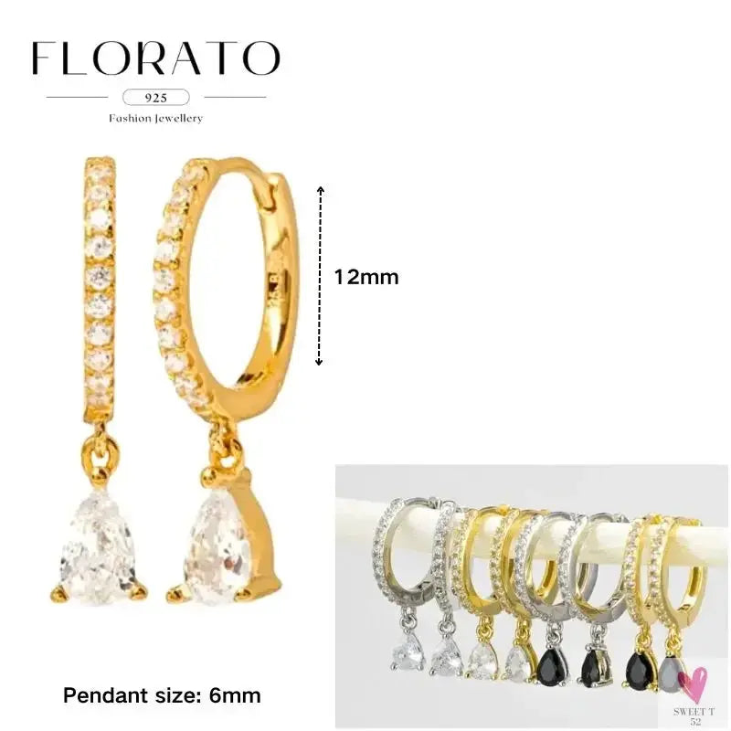 925 Sterling Silver Long Chain Tassel Drop Earrings for Women - Crystal Zircon Star Perforation Earrings, Fine Jewelry SWEET T 52