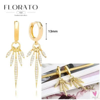 925 Sterling Silver Long Chain Tassel Drop Earrings for Women - Crystal Zircon Star Perforation Earrings, Fine Jewelry SWEET T 52