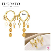 925 Sterling Silver Long Chain Tassel Drop Earrings for Women - Crystal Zircon Star Perforation Earrings, Fine Jewelry SWEET T 52