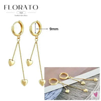 925 Sterling Silver Long Chain Tassel Drop Earrings for Women - Crystal Zircon Star Perforation Earrings, Fine Jewelry SWEET T 52