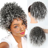 Drawstring Hair Bundle With Afro Kinky Curly Black Hair Extensions