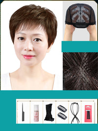 Full Pixie Cut Wig for Women, Short, Real Human Hair