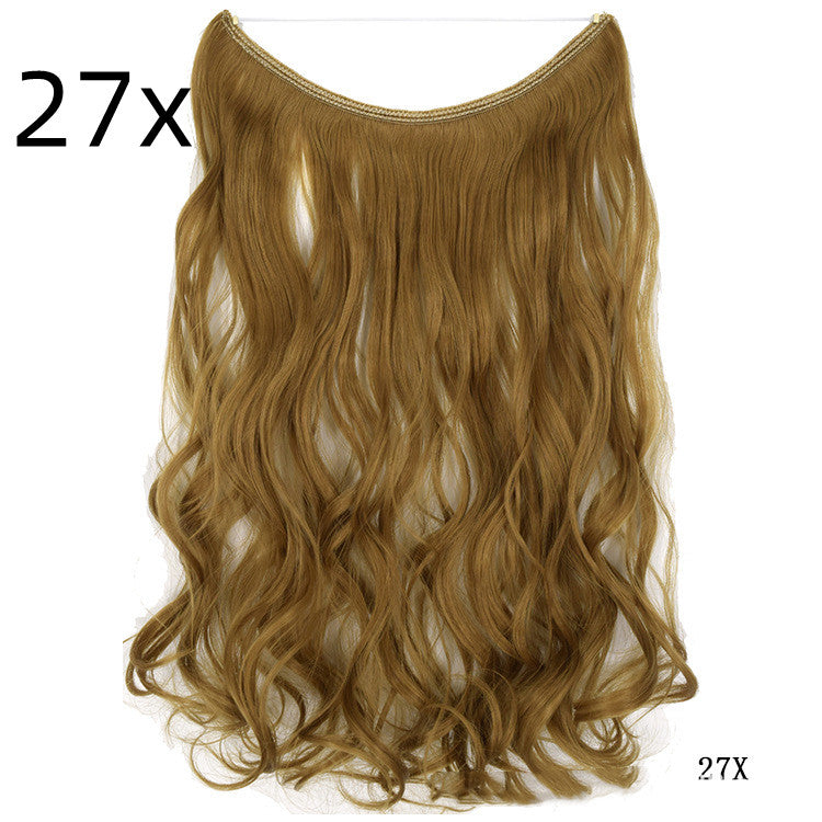 Invisible Wire Hair Extension - Long Curly Synthetic Hair Extension for Woman