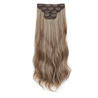 24 Inches 4Pcs/lot 220Grams Bio Synthetic Body Wavy Piano Blond 27/613 Clips In Hair Extensions Natural Heat Resistant Fiber