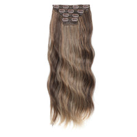 24 Inches 4Pcs/lot 220Grams Bio Synthetic Body Wavy Piano Blond 27/613 Clips In Hair Extensions Natural Heat Resistant Fiber