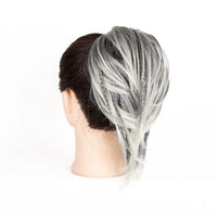 2pc Women's Handmade Synthetic Hair Ponytail Extension with Jaw Clip - Voluminous Messy Bun & Braided Ponytail