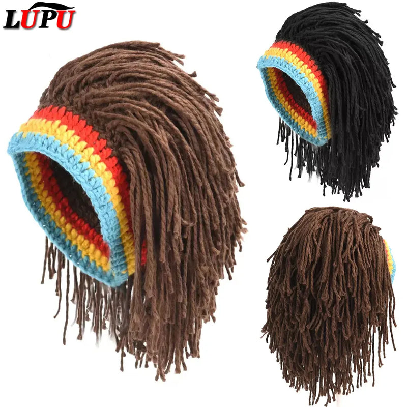 Headband Wig/Cap, Beanie Hat, Handmade Cap, Reggae Style Dreadlocks, Unisex Synthetic Fibers Headband Wig/Cap