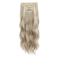 24 Inches 4Pcs/lot 220Grams Bio Synthetic Body Wavy Piano Blond 27/613 Clips In Hair Extensions Natural Heat Resistant Fiber