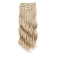 24 Inches 4Pcs/lot 220Grams Bio Synthetic Body Wavy Piano Blond 27/613 Clips In Hair Extensions Natural Heat Resistant Fiber